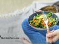 person eating salad