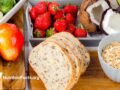 sliced bread and fruit