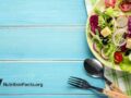 blue picnic table with a vegetable salad