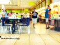 Defocused photo of food court