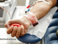 Man having blood drawn